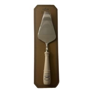 Rae Dunn Wedding Cake Server I Do White Handle 11"‎ New Kitchen Decor